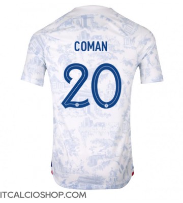 Francia Kingsley Coman #20 Seconda Maglia Mondiali 2022 Manica Corta